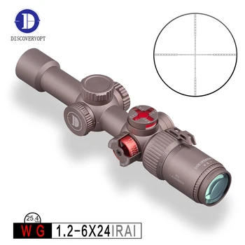 Objav Puška Rozsah WG 1.2-6X24IRAI Optickým Zameriavačom Odhaliť Priestor pre Puška Lov Teleskopická Fit A15 22LR 30 mm / 25,4 očakávané mm Trubica