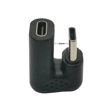 USB-C Converter Adaptér 180 Stupňov Typu C Adaptér pre Upozornenie Telefón Pravý Uhol Typ-C Mužov a Žien