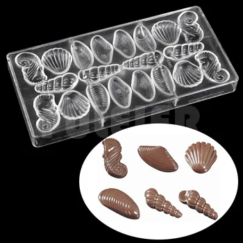 3D seashell čokoládové cukrovinky formy,rúra na pečenie dodávky polykarbonátu čokoláda plesne pečenie drop shiping tortu pečivo nástroje