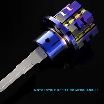 Univerzálne Motocyklové Upravený Kľúč, Kryt CNC Kľúč Bitový Titán Hexagon Tlačidlo Hlavu Krytie Dekoratívne Auto Kľúč Reťazca Krúžok na kľúče