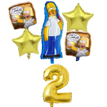 Disney Simpsonovci Fóliový Balón Chlapec Faovr prekvapenie Birthday Party Dodávky Teplej KidsRoom Dekorácie Homer Nálepky Homeevent