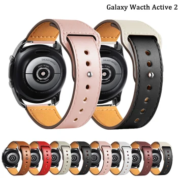 Kožený pás Pre Samsung Galaxy watch 5 4 Classic/Aktívny 2/3/42mm/46 mm 20 mm 22 mm náramok Huawei GT/2/3 Pro Galaxy sledovať 4 popruh