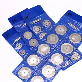 10pcs 20 30 40 50 mm Mini Diamond Kruhové pílového Kotúča na Brúsenie Rezanie Disk S 2ks Pripojenie Ramienka pre Dremel Rotačný Nástroj