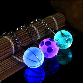 Svetelný Crystal LED Zemi, Basketbal, Futbal, Keychain Batoh Dekorácie Štúdia Darček k Narodeninám Pockyball Keychain