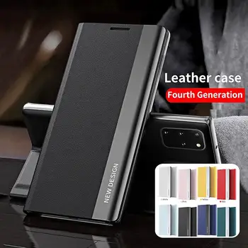 Pre Xiao Redmi 10C Prípade Luxusné Zobraziť Kožené Smart Mirror Magnetické Flip Stojan Telefónu Prípade Redmi 10C 10 C Redmi10c Zadný Kryt