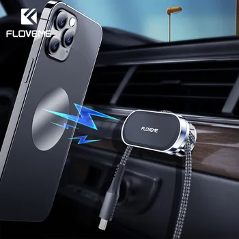 FLOVEME Magnetické Auto Držiaka Telefónu Mini Pás Tvar Stojan Na Stenu 360 Kovové Air vent Magnetický Držiak Pre iPhone Samsung Xiao