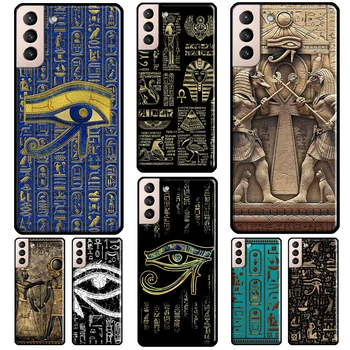 Posvätné Eye of Horus Egypt Fresco Kryt Pre Samsung Galaxy S20 FE S8 S9 S10 Plus Poznámka 10 Poznámka 20 S21 S22 Ultra Telefón Prípade