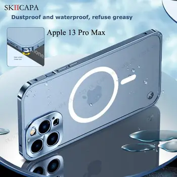 Pre iPhone 13 Pro Max Pre Magsafe Magnetické Matný Telefón puzdro Pre Apple 12 13 Mini 11 Pro Zliatiny Bezdrôtové Nabíjanie Magsafing Kryt