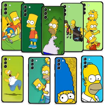 Telefón puzdro Pre Samsung Galaxy S22 S21 S20 FE Ultra S10 S9 S8 Plus S10e Poznámka 20Ultra 10Plus Simpsonovci Homer Marge Bart Maggie