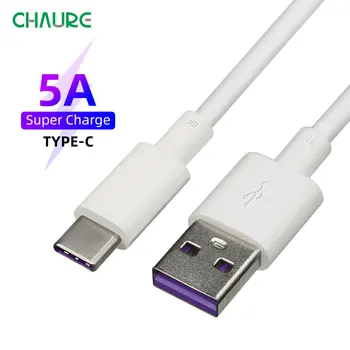 USB Typu C Kábel 5A Surper Rýchle Nabíjanie Mobilného Telefónu Dátový Kábel Pre Huawei P30 40 Mate 9 20 Pro Xiao Redmi Nabíjačku 0,5 m 1m 2m
