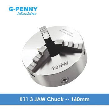 K11 160mm 3 čeľuste Chuck self-centrovanie príručka chuck štyri čeľuste pre CNC Gravírovanie Frézovanie stroja ,CNC Sústruh Stroj!