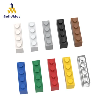 BuildMOC Kompatibilné Montuje Častice Tehla 3010 1x4 Pre Stavebné Bloky Súčastí DIY Elektrické Vzdelávacie Klasické Značky Darček Hračka
