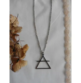 Okultné Symbol Prvok Vzduchu Trojuholník Náhrdelník Ezoterickej Magic Geometrické Šperky Darček