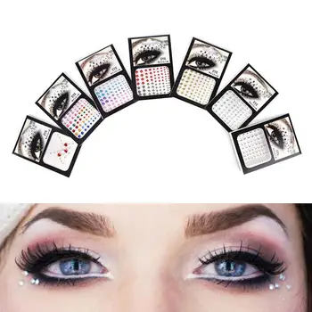 Módne Tetovanie Diamond Make-Up Očných Liniek Eyeshadow Tvár Nálepky Jewel Oči Make-Up Crystal Oči Nálepky