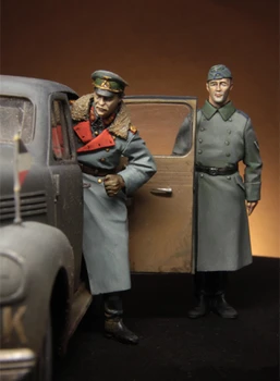 1/35 Živice Obrázok Modelu Auta nemecký Generál a jeho vodič Nezmontované nevyfarbené Top