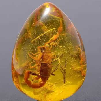 Živica Krásne Scorpion Žltý Motýľ Hmyzu Kameň Prívesok Náhrdelník Drahokam pre DIY Šperky Prívesok Remesiel Darček