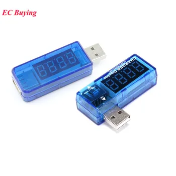 Digitálny USB Mobile Power Nabíjacieho Prúdu Napätie Tester Meter Mini USB Nabíjačka Lekár Voltmeter Ammeter Zase Transparentná Modrá