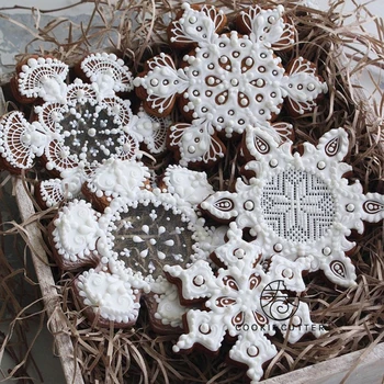 Snowflake Tvar Cookie Cutter Vianoce Sneh Forme 