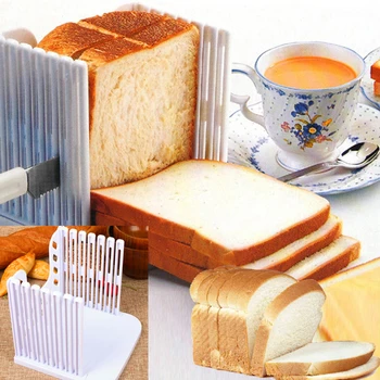 Chlieb Slicer Rezanie Sprievodca Nástroje Plastových Spojov Toast Bochník Fréza Stojan Na Krájanie Kuchynské Doplnky Nástroj