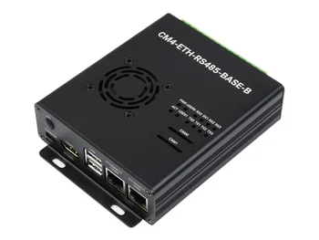 CM4-ETH / RS-485-BOX-B,Dual ETH Mini-Počítač Raspberry Pi Výpočet Modul 4(NIE je Súčasťou), Gigabit Ethernet, 4CH Izolované RS485