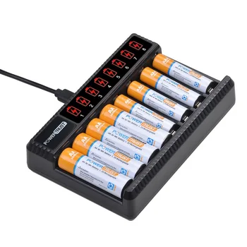 1.2 V Ni-MH AA 2800mAh / 1100mAh AAA Nabíjateľné Batérie s 8Slots Nabíjačka pre použitie AA 2A AAA 3A batérie Elektrické Hračky