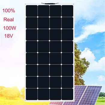 XINPUGUANG 100W 18V alebo 16V flexibilný solárny panel bunky 100 watt modul Monokryštalické sun power painel solárne 12V batérie, nabíjačky