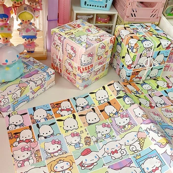Sanrio Dobrý Deň, Kittys Vianočné Darčeky Balenie Roztomilý Mymelody Kawaii Cinnamoroll Knižné Papier, Učebnica Mat Pozadí Hračka Dievčatá