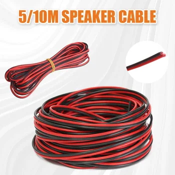 Reproduktorový Kábel 10m 2*0,5 mm Audio Jadro Drôtu Pre Domáce Stereo HiFi/Car Audio Systém, Červená A Čierna