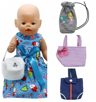 Bábika Príslušenstvo 4 Farby Taška Batoh pre 43 cm Baby Doll a Dievča Bábiku Darček k Narodeninám B-3