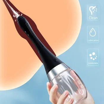 Elektrické Análny Sprchovacím kútom, Plne Automatické Irigátor 5 Diery Hlboké Čistenie Vaginálna Sprcha Klystír Simulácia ejakulácie