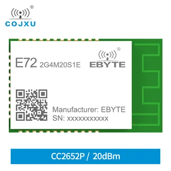 CC2652P multi-protokol 2,4 GHz Bezdrôtového modulu 20dBm 100mW SMD SoC modul pre priemyselné použitie Bezdrôtový Vysielač E72-2G4M20S1E
