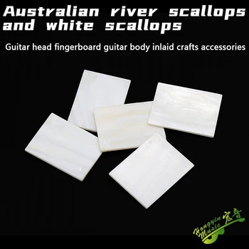 1Pcs Austrálsky rieka biely gitara hlavu hmatníkom telo rezbárstvo Mozaiky materiál remeselné príslušenstvo