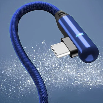 18W Rýchlo Nabíjací Kábel Dual Koleno Smart Svetlo Dátový Kábel Typ-C Nabíjací Kábel Micro USB Dátový kábel Na Huawei, Samsung Xiao