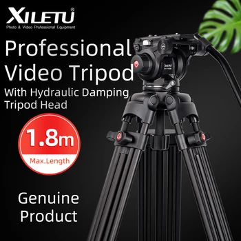 XILETU XV193B 1.8 M Profesionálne Ťažkých Stabilný Hliníkový Non-slip Video Statív s Tekutiny Hlava pre DSLR Fotoaparát Videokamera DV