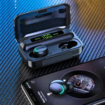 TWS Slúchadlá Bluetooth-kompatibilné 5.0 9D Stereo Nepremokavé Bezdrôtové Slúchadlá 2200mAh Plnenie Prípade Športové Slúchadlá Slúchadlá