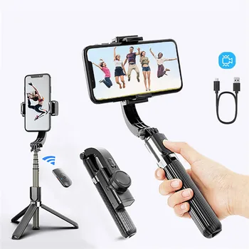 L08 Bluetooth Ručný Gimbal Stabilizátor Mobilný Telefón Selfie Stick Držiak Nastaviteľný Selfie Stojan Pre iPhone/Huawei XIAO