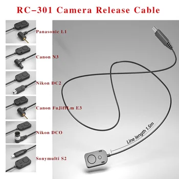 RC-301 DSLR Remote Control Kábel Fotoaparátu Spúšť Káblová spúšť pre Canon, Nikon, Sony Panasonic Kamery Zameria/fotografovanie/Video