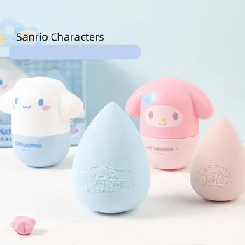 Kawaii Sanriod Anime Melódie Cinnamoroll Tvoria Mixér Kozmetické Lístkového Make-Up Hubky Nadácie Prášok Hubky Krásy Nástroj Darček