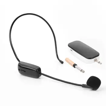 Pre Vyučovanie Hlas Zosilňovač UHF Bezdrôtový Headset Mikrofón s Prijímačom Štandardný 3,5 do 6.35 Audio Converter pre Reproduktory