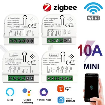 1/2/3/4 Gang Tuya ZigBee Smart Light Switch Relé Modul 3 Gang Inteligentný Život/Tuya App Riadenie, Funguje HA Zigbee2mqAlexa Domovská stránka Google