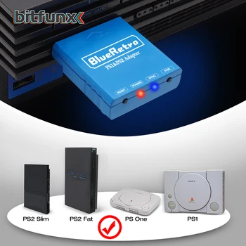Bitfunx Blueretro Multiplayer Bluetooth Bezdrôtové ovládače Adaptér pre PS1 PS2 SONY Playstation 2 Herné Konzoly