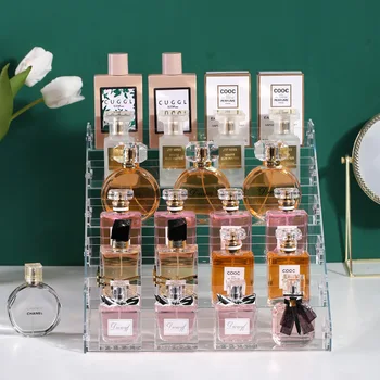 Transparentné Akrylátové Parfum Displeja Modul Multi-vrstvou, lak na Nechty Úložný Stojan Rebrík Ploche Hračka Displeja Modul Obchod Nástroj Zobrazenia