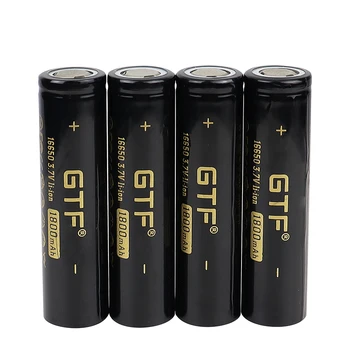 GTF 1800mAh 3,7 V 16650 Lítium-iónová Nabíjateľná Batéria ICR16650 li-ion bunky baterias pre led blesk, digitálny prístroj