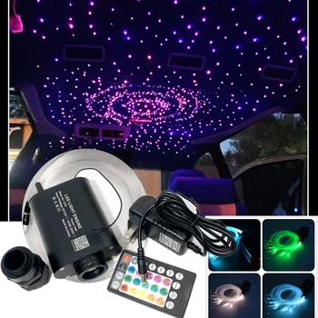 Optické vlákna Svetlo 16w Star strop súprava Bluetooth APP Riadenie Hviezdna Auto LED Chlapec, Izba FARBU RGB 12V RF 28Key ovládanie LED NOVÉ