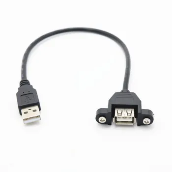 USB 2.0 mužmi A Zásuvky panel Montáž pomocou Skrutiek Kábel, kábel 30 cm 50 cm 100 cm 150 cm
