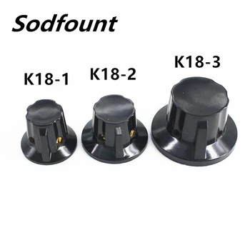 5 ks Potenciometer gombík K18-1 K18-2 K18-3 vnútorné otvorom 6 mm bakelite gombík KCZ KCT pásme prepínať gombík