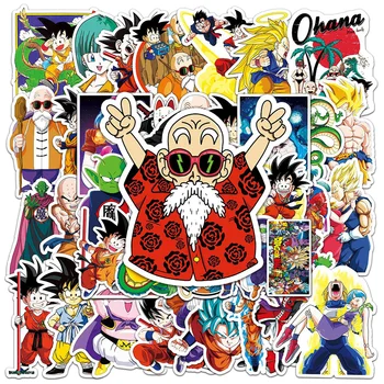 10/30/50pcs Anime Dragon Ball Nálepky Son Goku Cartoon Obtlačky detské Hračky DIY Notebook Batožiny Telefón Nepremokavé Nálepky Balenia