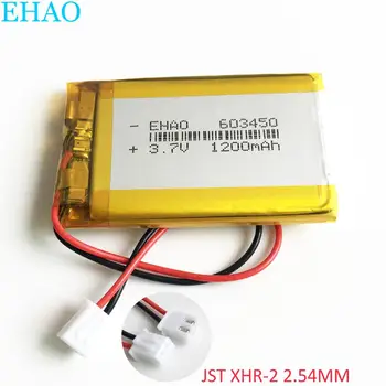 EHAO 603450 3,7 V 1200mAh Lítium-Polymérová LiPo Nabíjateľná Batéria s JST XH 2,5 mm Konektor 2pin Pre GPS, DVD, E-knihy